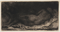 TvB G 2350
<br/>
Liggend vrouwelijk naakt ( B 205 )
<br/>
<em>Rembrandt (1606-1669)</em>